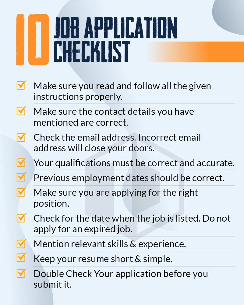 10 job checklist tips